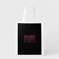 No Kings In America Since 1776 Patriotic Retro Cla Grocery Bag