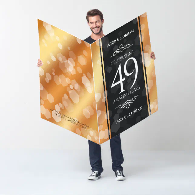 Giant 49th Copper Wedding Anniversary Celebration Card