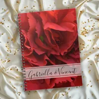 Red Carnation Floral Wedding Notebook