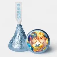 Anime Boy and Girl Floral Couple Personalized Hershey®'s Kisses®