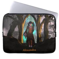 Creepy and Cute Halloween Girl Laptop Sleeve