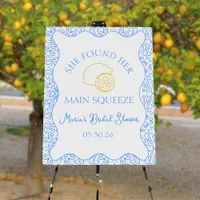 Main Squeeze Lemon Chic Bridal Shower Welcome Sign