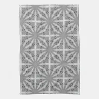 Silver Shine GeoSquare Pattern Kitchen Tea Cloth