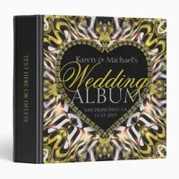 Passion Heart Gold Black Wedding Album Binder