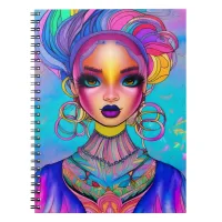 Beautiful Whimsical Brown Eyed Girl Notebook