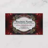 Exotic Tribal Red Artistry Business Cards