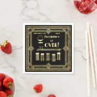 Art Deco Retro New Year's Eve Prohibition Bar Napkins