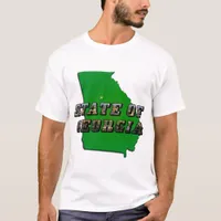 State of Georgia Map and Picture Text T-Shirt