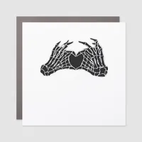 Skeleton Heart Hands - Classic Car Magnet