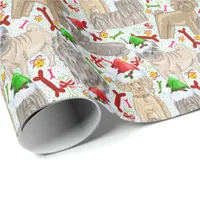 Adorable Vintage Christmas Doggies for Dog Lovers Wrapping Paper