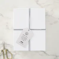 Elegant Minimal Black And White Packaging Tag