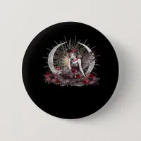 Goth Girl Whimsigoth Classic Button