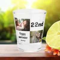 Text with Photo Birthday Shot Glass