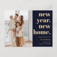 New Year New Home Moving Photo Holiday Postcard