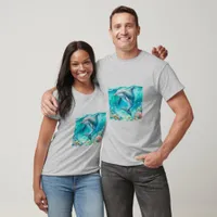 Tropical Dolphin Under the Sea Ocean Surfer Beach T-Shirt