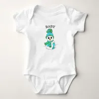 Baby Snowman Cute Whimsical Christmas Baby Bodysuit