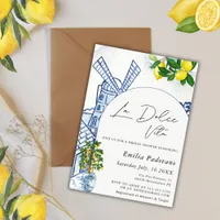 La Dolce Vita Italian Bridal Shower Arch Invitation