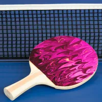 Pink abstract pattern Ping-Pong paddle