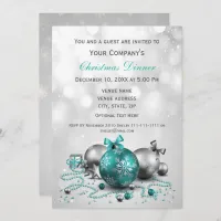 silver Festive Corporate Christmas party Invite