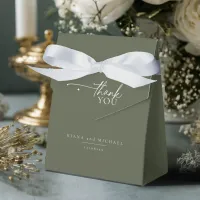 Simply Chic Wedding Thank You Moss Green ID1046 Favor Boxes