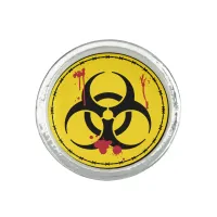 Biohazard Yellow Bloody Warning Symbol