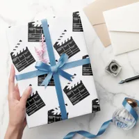 Cinema Movie Cameraman Director Clapper Board Wrapping Paper