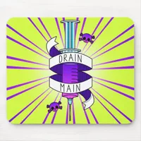 Drain Main Gamer Purple Green Syringe Mouse Pad