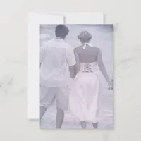 Bride and Groom on the Beach Save The Date