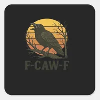 F-Caw-F Minimal Clean Square Sticker