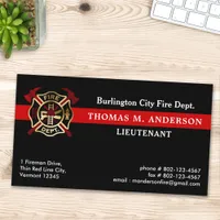 Fire Department Custom Logo Fireman Firefighter  Business Card