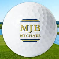 Custom Three Initial Monogram Golfer Personalized Golf Balls