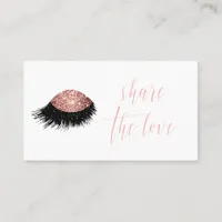 Rose Gold Glitter Eye Referral Card