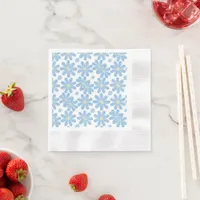 Blue Floral Pattern - Paper Napkin