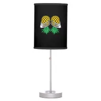 Halloween Upside Down Pineapple Swinger Skeleton Table Lamp