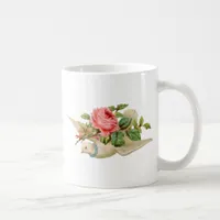 Vintage Dove and Rose Coffee Mug