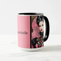 Pink Goth Lady Coffee Mug