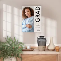 Modern Congrats Grad Photo Name 2024 Graduation Poster