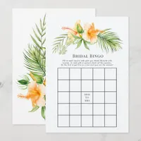Tropical Miss to Mrs Bridal Shower Bingo Game Invitation