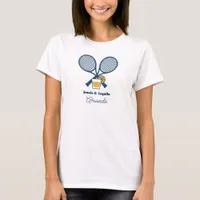 Tennis & Tequila Preppy Tennis Birthday Party T-Shirt