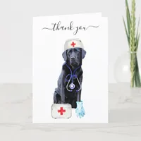 Cute Nursing Dog Medical Doctor Appreciation Nurse Thank You Card