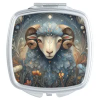 Aries Zodiac Birth Sign Astrology Celestial Compact Mirror