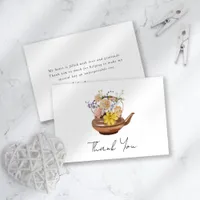 Floral Teapot Bridal Shower Tea Party Thank You Card