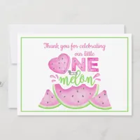 One in a Melon First Birthday Thank You Card