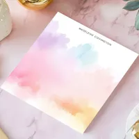 Soft Pastel Rainbow Watercolor Personalized Name Notepad