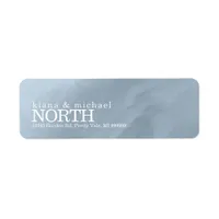 Modern Watercolor Wedding Dusty Blue ID816 Label