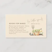 Two Little Sprouts Books for Baby Shower Enclosure Card