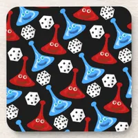 Fun and Games Pattern Drink Coaster