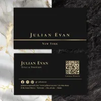 Luxury Gold Minimalistic Black Business Card