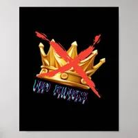 No Kings Trendy Design Poster