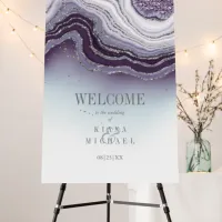 Crystal Agate Wedding Welcome Amethyst ID825 Foam Board